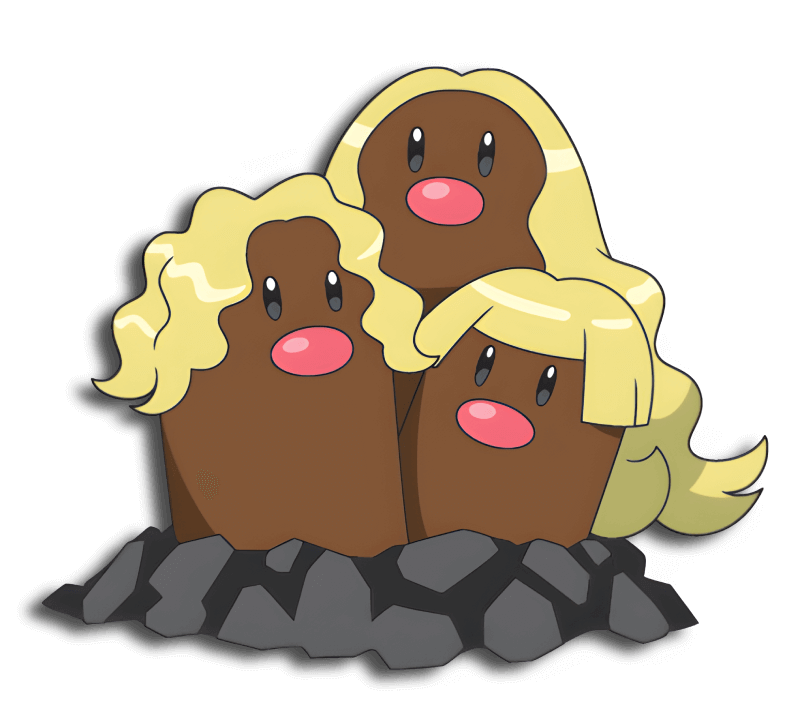 Alolan Dugtrio anime VPokedex
